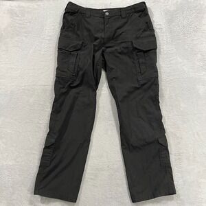 First Tactical Pants Mens 38x34 Black Ripstop Cargo Straight Workwear Utility
